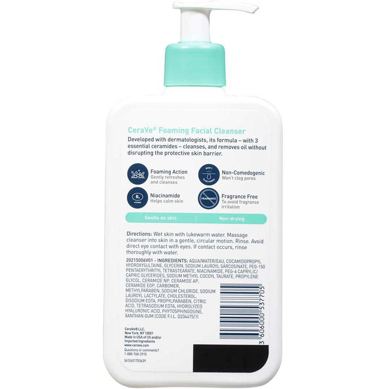 CeraVe Foaming Facial Cleanser - Normal to Oily Skin