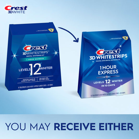Crest 3D White Whitestrips 1 Hour Express Teeth Whitening Kit