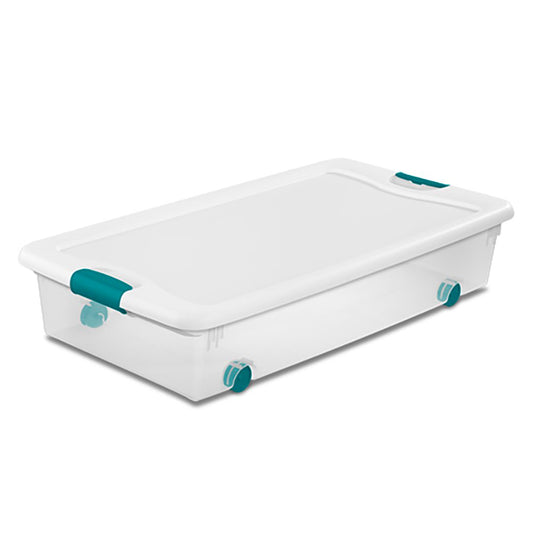 Sterilite Wheeled Latching Storage Box - Clear