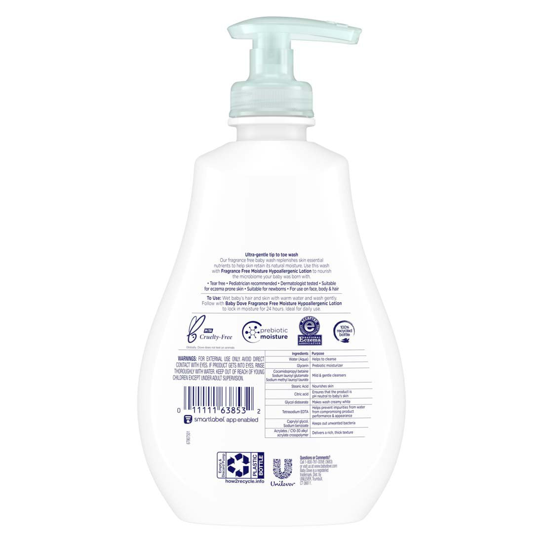 Baby Dove Sensitive Skin Care Hypoallergenic Wash