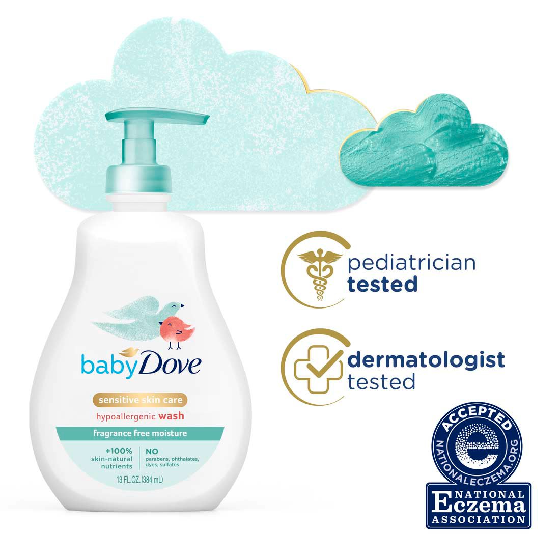 Baby Dove Sensitive Skin Care Hypoallergenic Wash