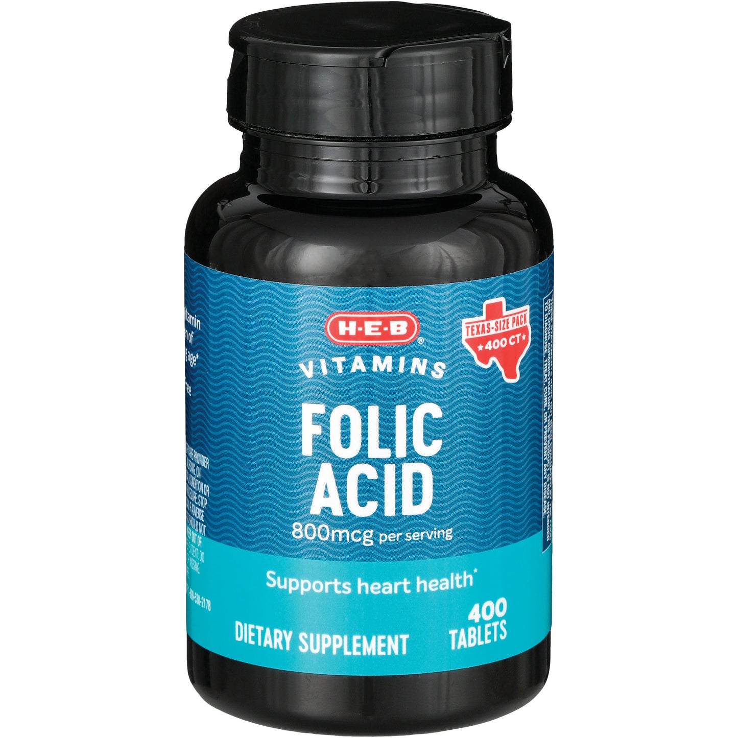 H-E-B Vitamins Folic Acid 800 mcg Tablets - Texas-Size Pack