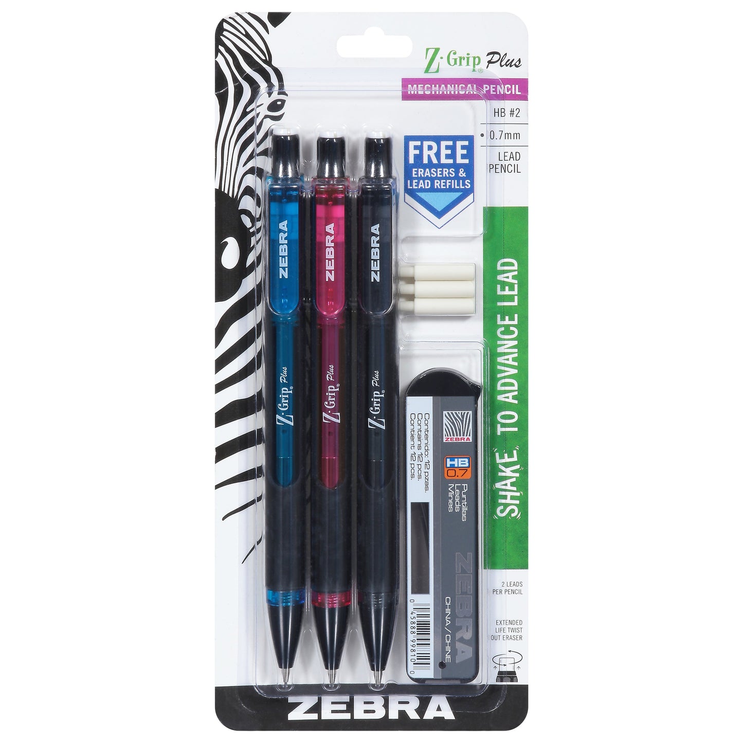 Zebra Z-Grip Plus 0.7mm Mechanical Pencils