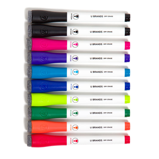 U Brands Medium Point Dry Erase Markers - Assorted Ink