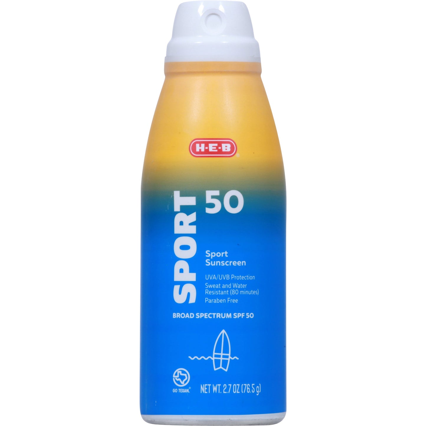 H-E-B Travel Size Sport Sunscreen Spray - SPF 50