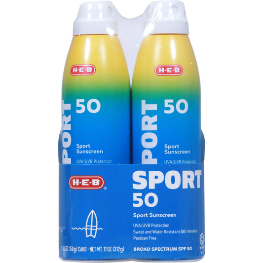 H-E-B Sport Broad Spectrum Sunscreen Spray – SPF 50
