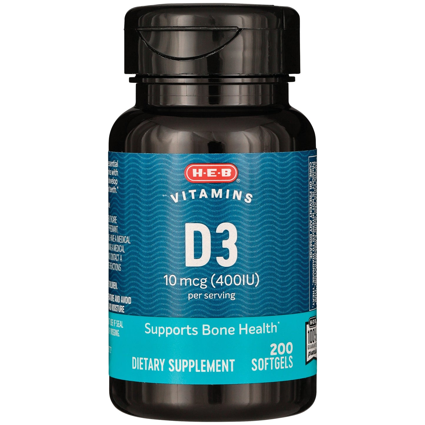 H-E-B Vitamins D3 10 mcg (400 IU) Softgels