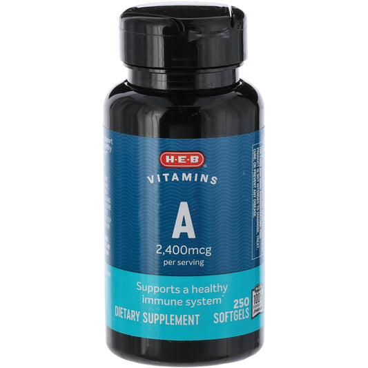 H-E-B Vitamins A 2,400 mcg Softgels