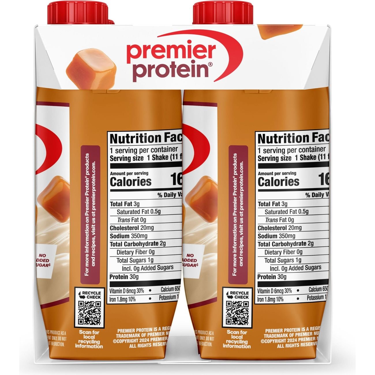 Premier Protein 30g Protein Shakes 4 pk Bottles - Caramel