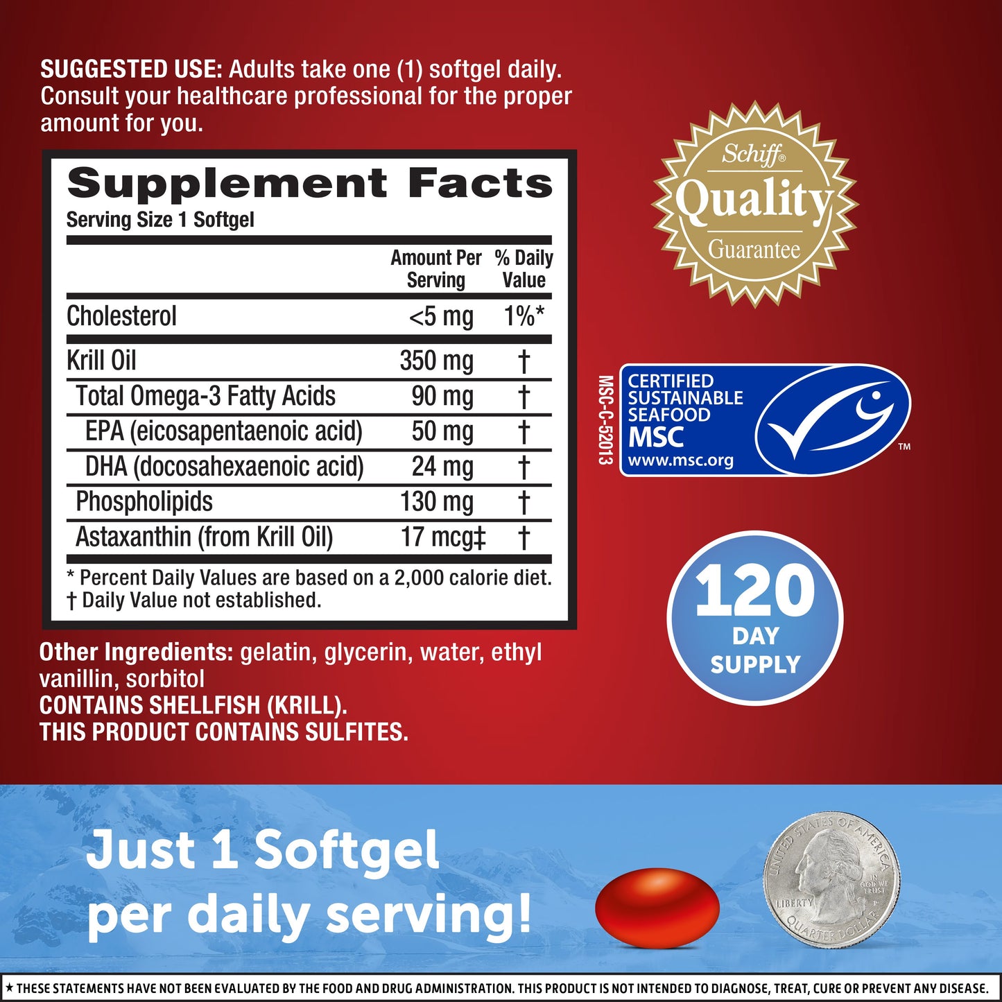 MegaRed 350mg Superior Omega-3 Krill Oil