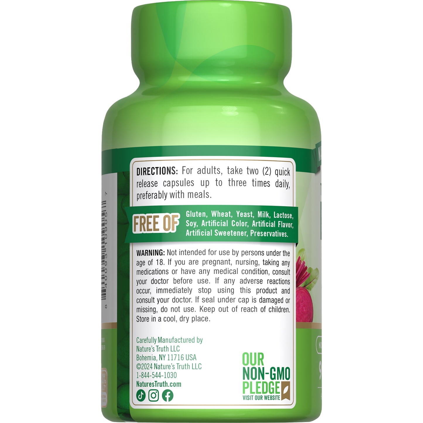 Nature's Truth Beet Root 1000mg Quick-Release Capsules