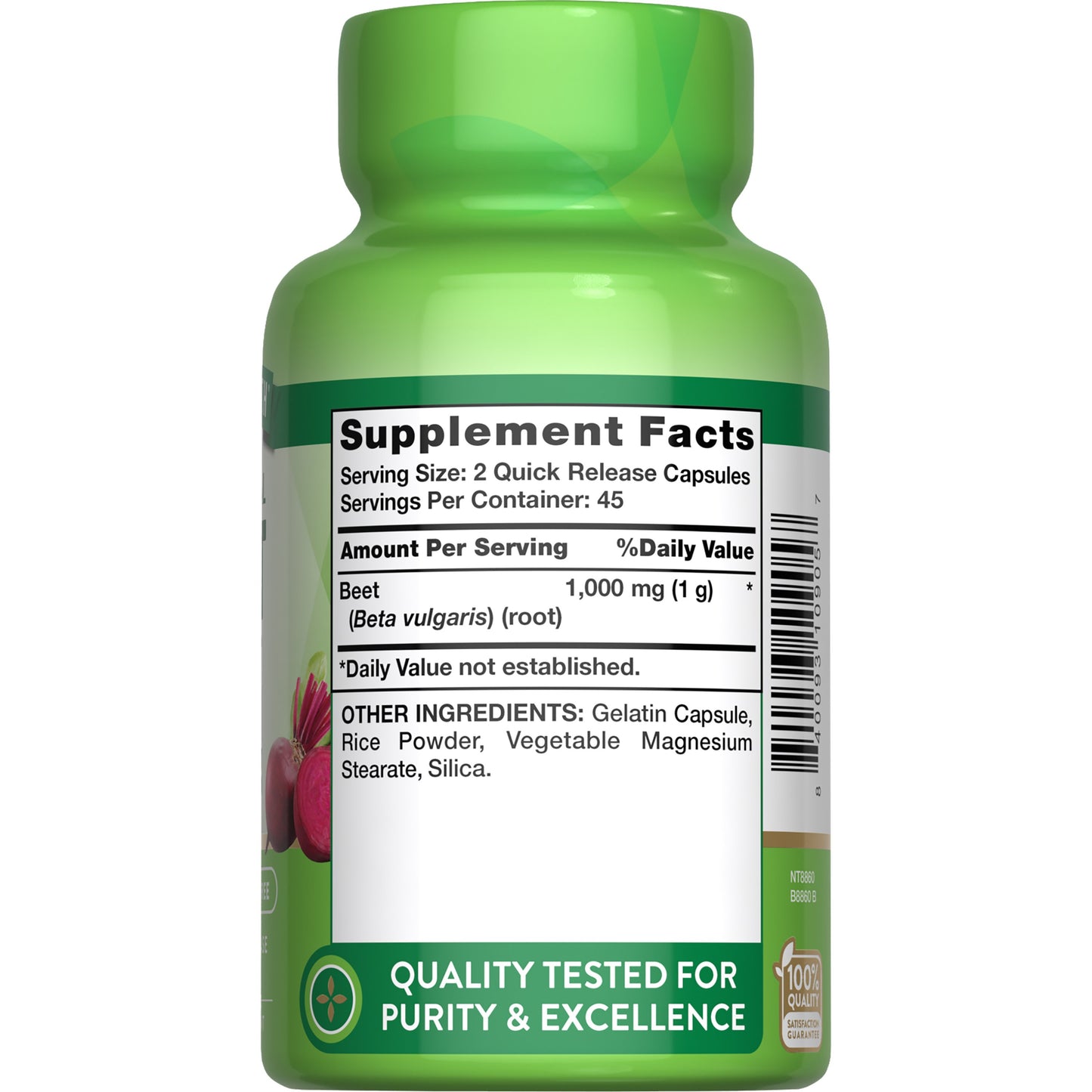 Nature's Truth Beet Root 1000mg Quick-Release Capsules