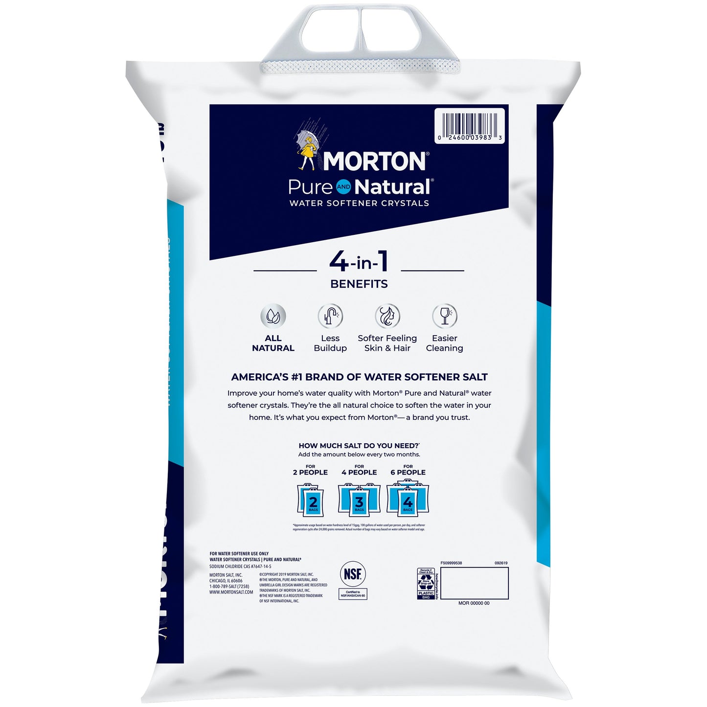 Morton Pure and Natural® Water Softener Salt Crystals