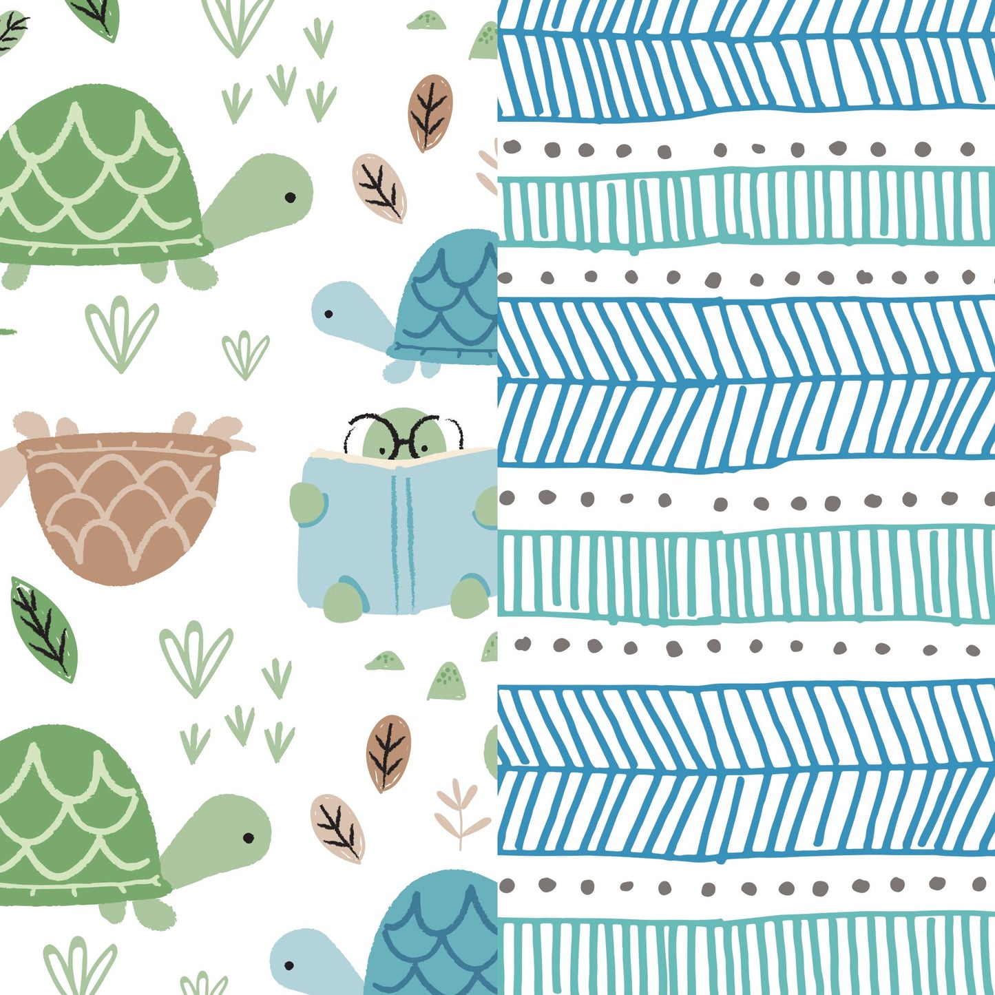The Honest Company Clean Conscious Diapers,Turtle Time + Pattern Play - Size 2