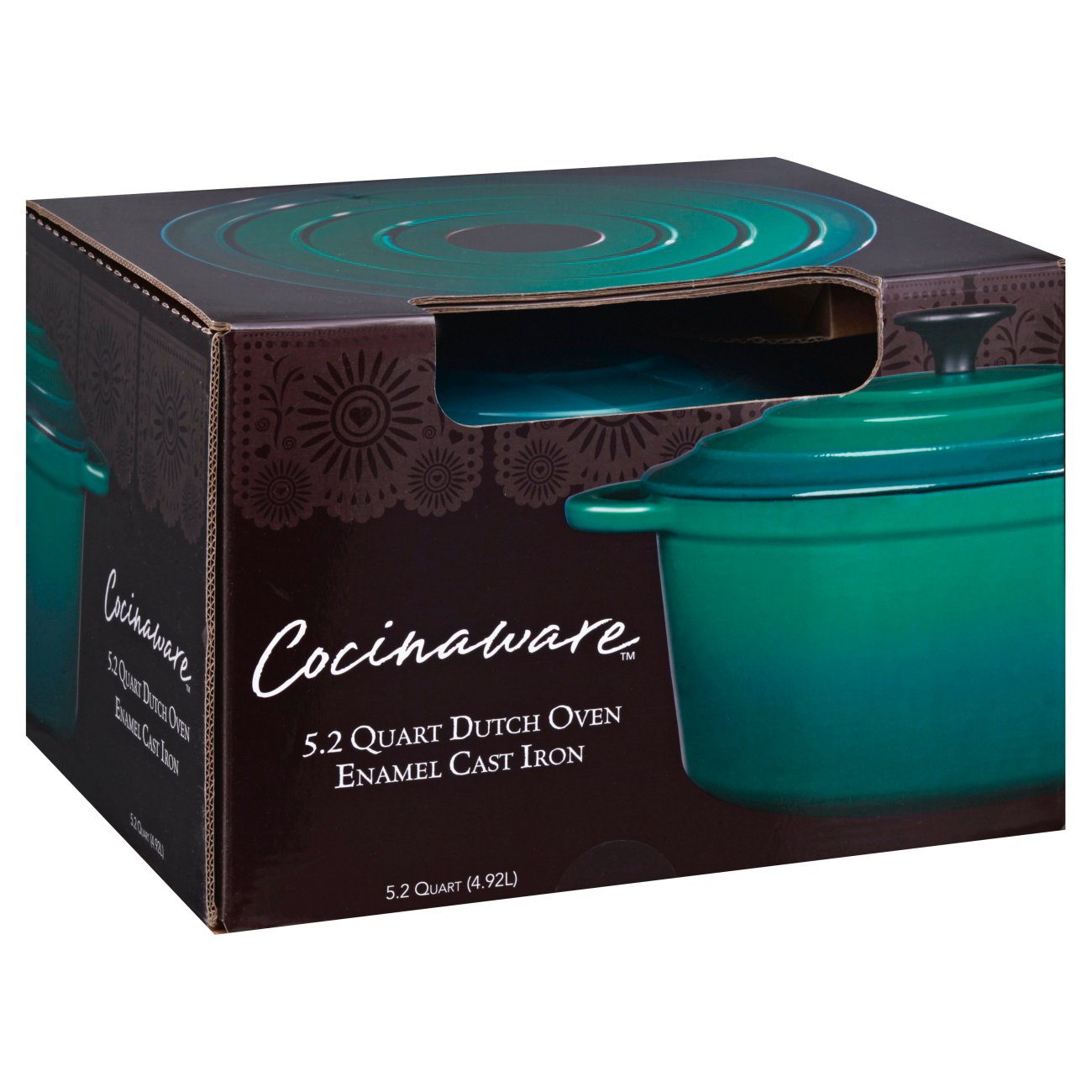 Cocinaware Enamel Cast Iron Dutch Oven – Aqua Blue