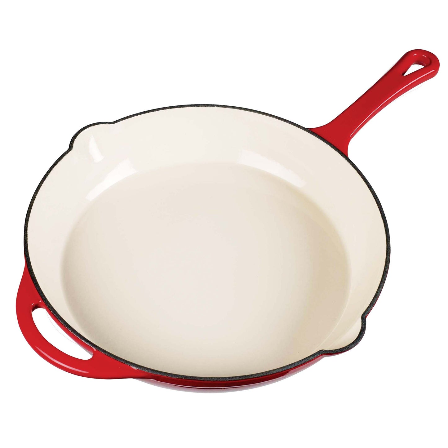 Cocinaware Non-Stick Enamel Cast Iron Fry Pan - Red
