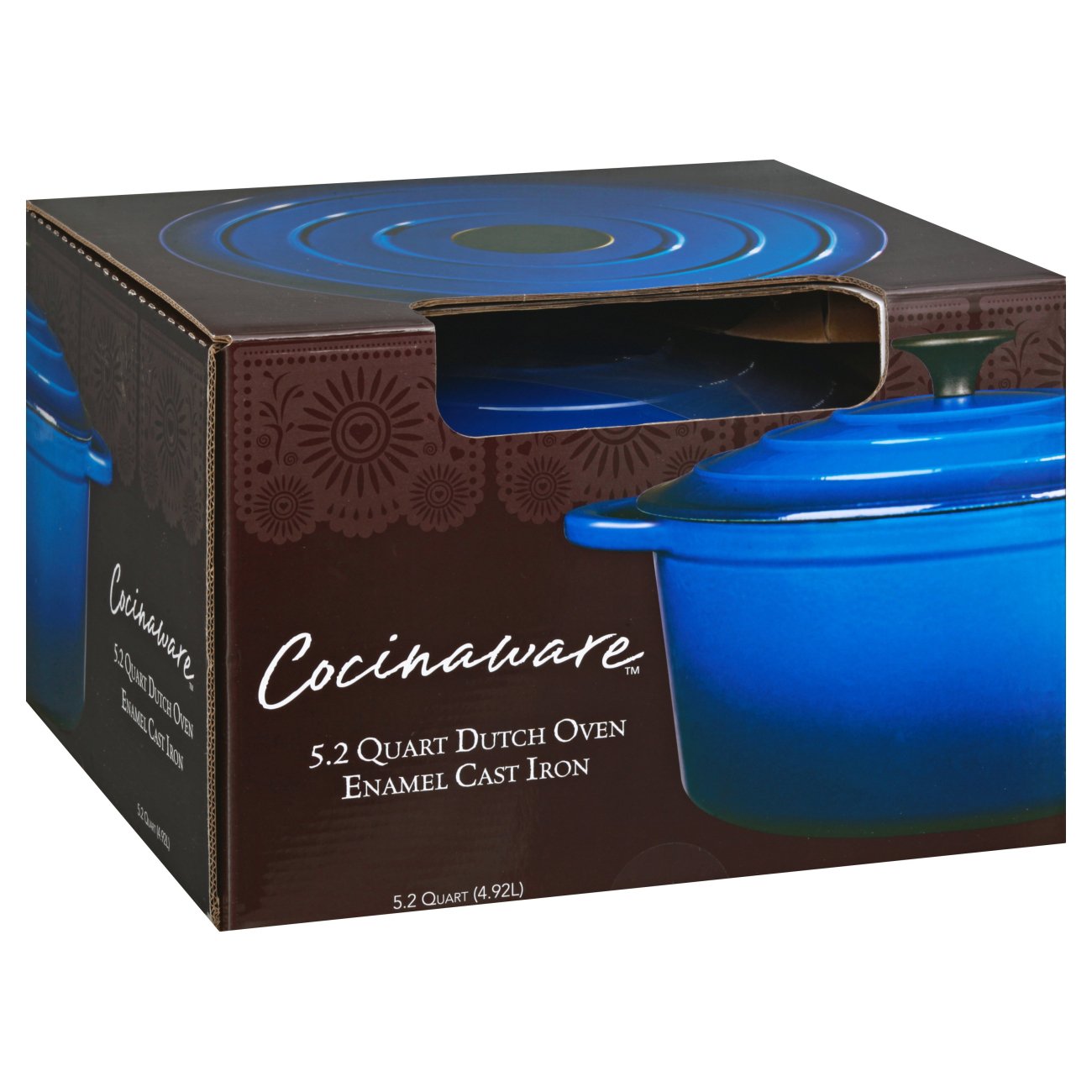Cocinaware Enamel Cast Iron Dutch Oven - Cobalt Blue