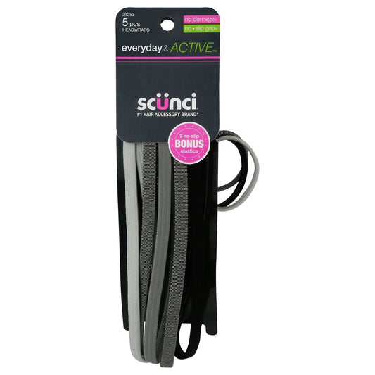 Scunci Active No-Slip Grip Skinny Headwraps