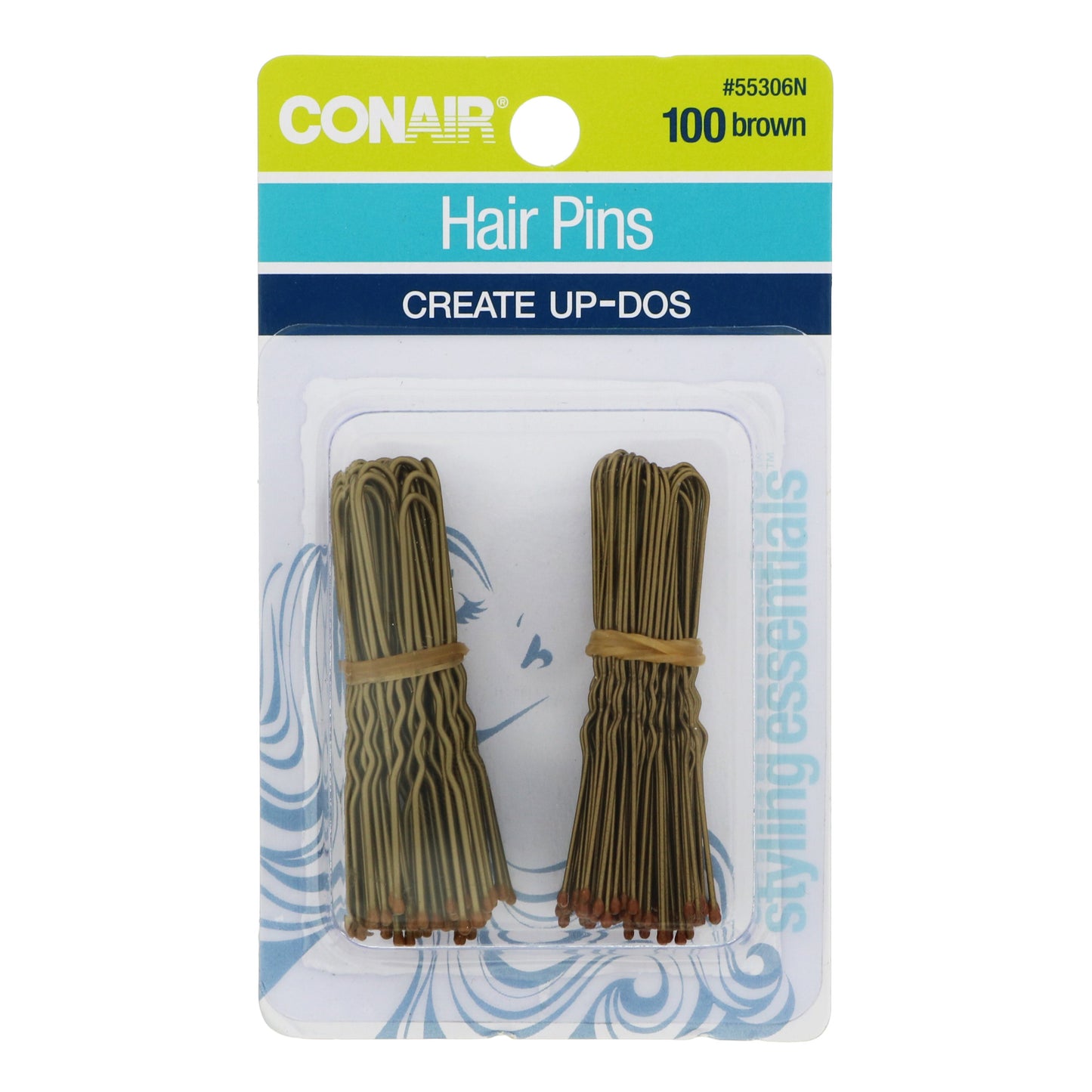 Conair Styling Essentials Brown Hair Pins