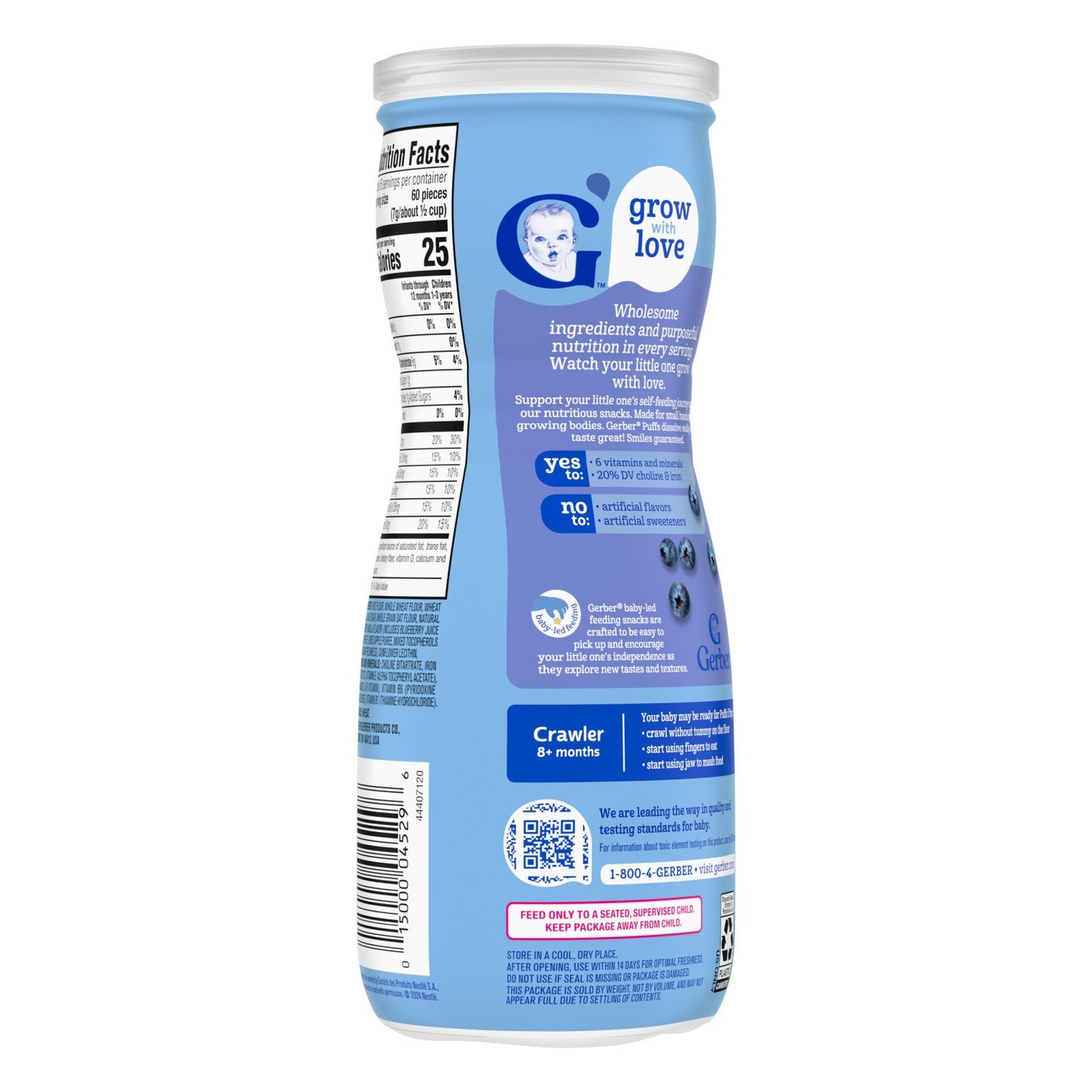 Gerber Snacks for Baby Grain & Grow Puffs - Blueberry