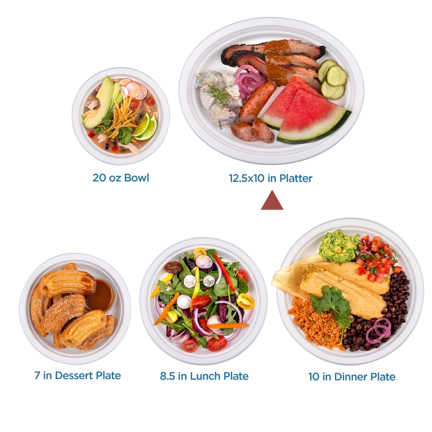 Elegant Living by H-E-B Oval Paper Platters