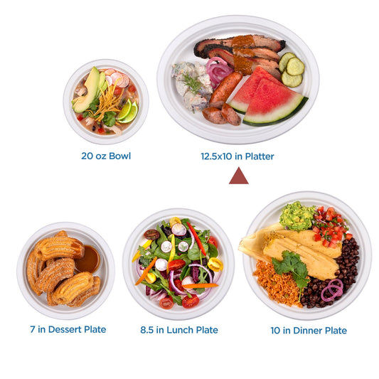 Elegant Living by H-E-B Oval Paper Platters