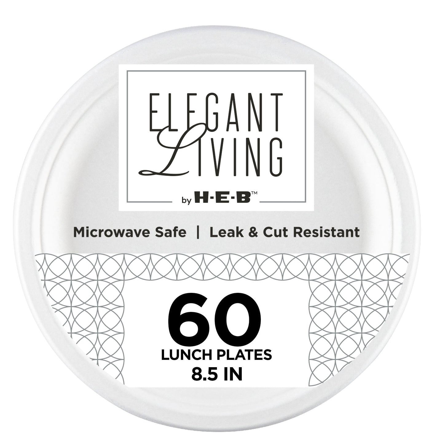 Elegant Living by H-E-B 8.5" Round Paper Plates