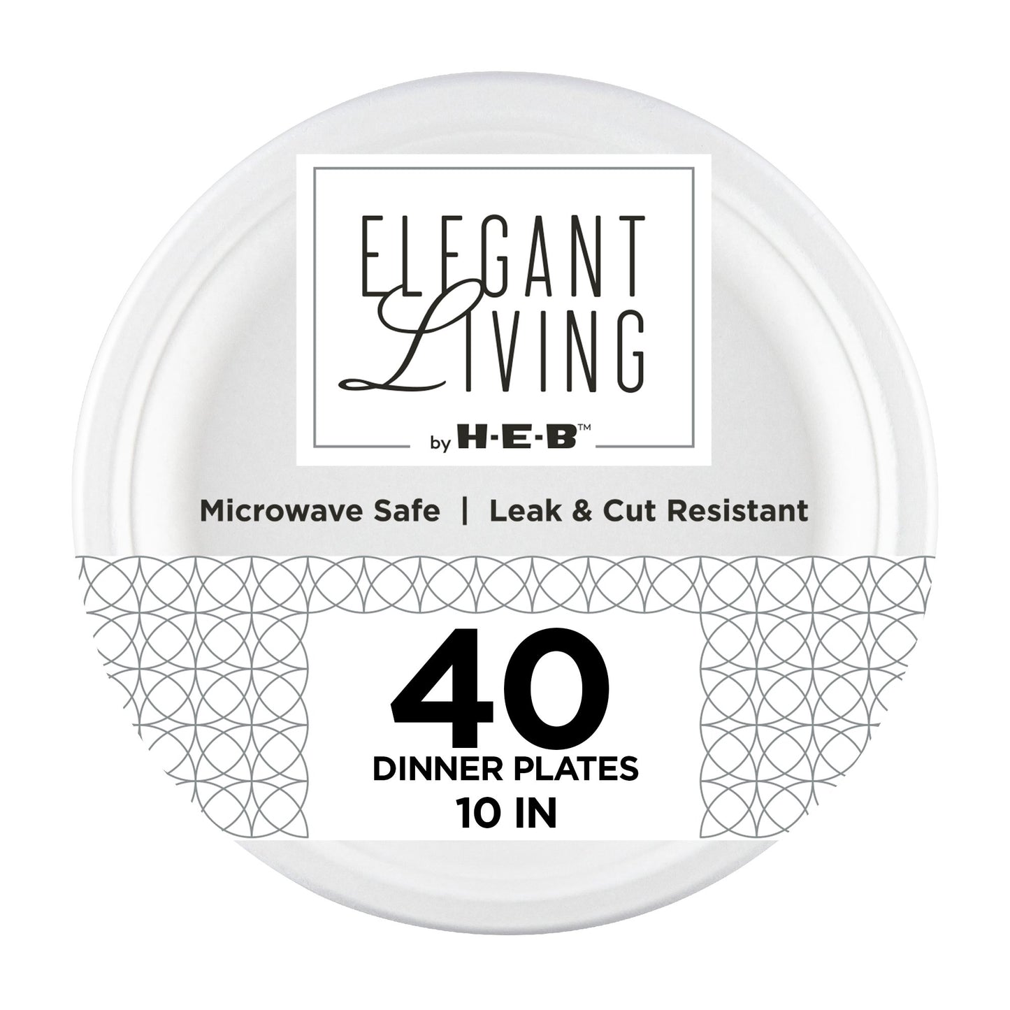 Elegant Living by H-E-B 10" Round Paper Plates