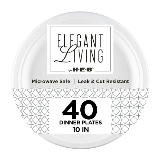 Elegant Living by H-E-B 10" Round Paper Plates