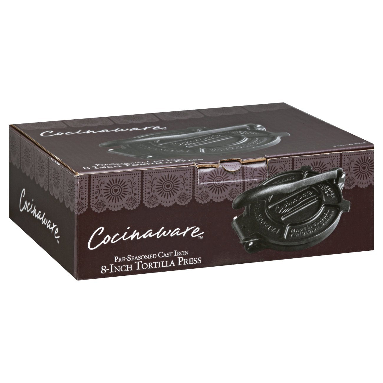 Cocinaware Pre-Seasoned Cast Iron Tortilla Press