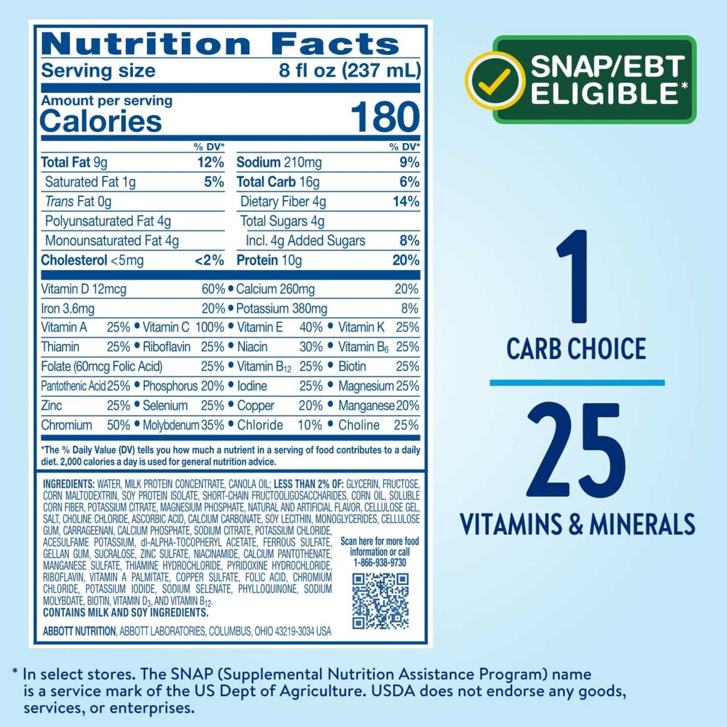 Glucerna 10g Protein Diabetes Nutritional Shake - Homemade Vanilla, 8 fl oz Bottles