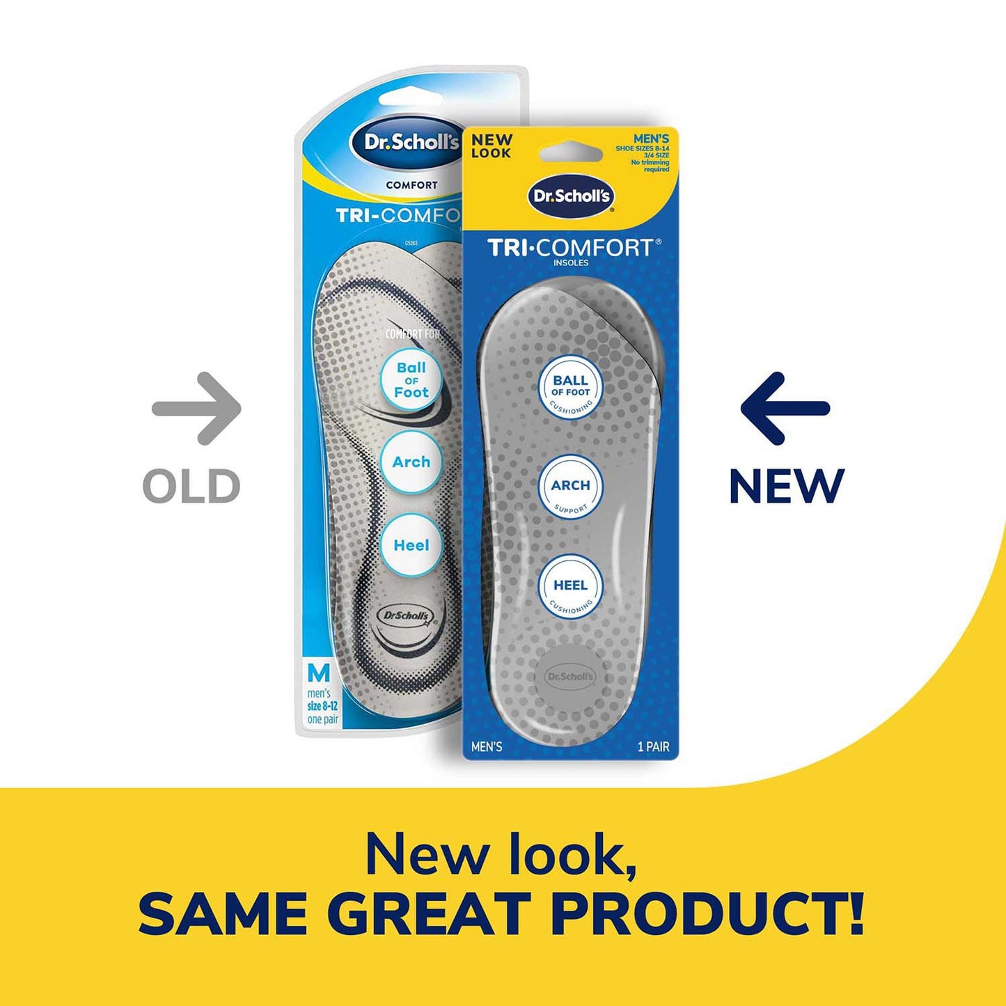 Dr. Scholl's Comfort Tri-Comfort Insoles, Men's Size 8-12