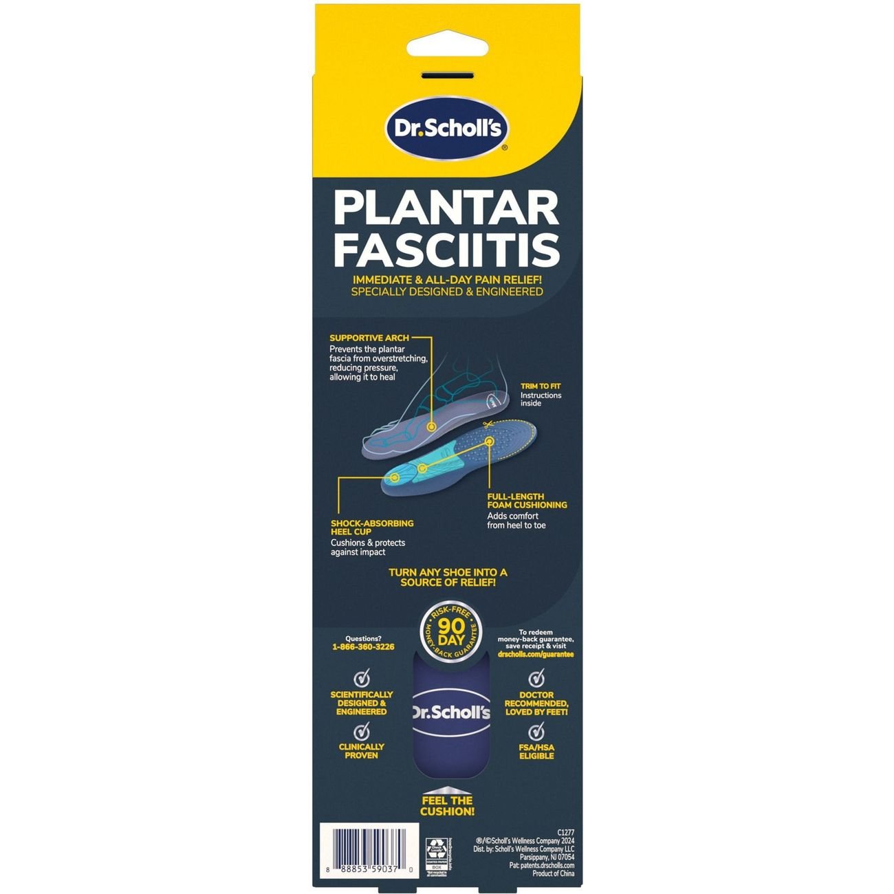 Dr. Scholl's Plantar Fasciitis Pain Relief Orthotics Inserts - Men's 8-13