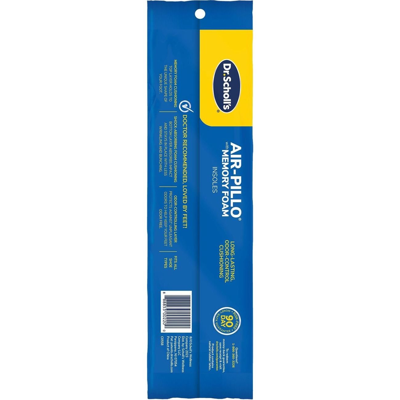 Dr. Scholl's Comfort Double Air-Pillo Insoles, Men's Size 7-13