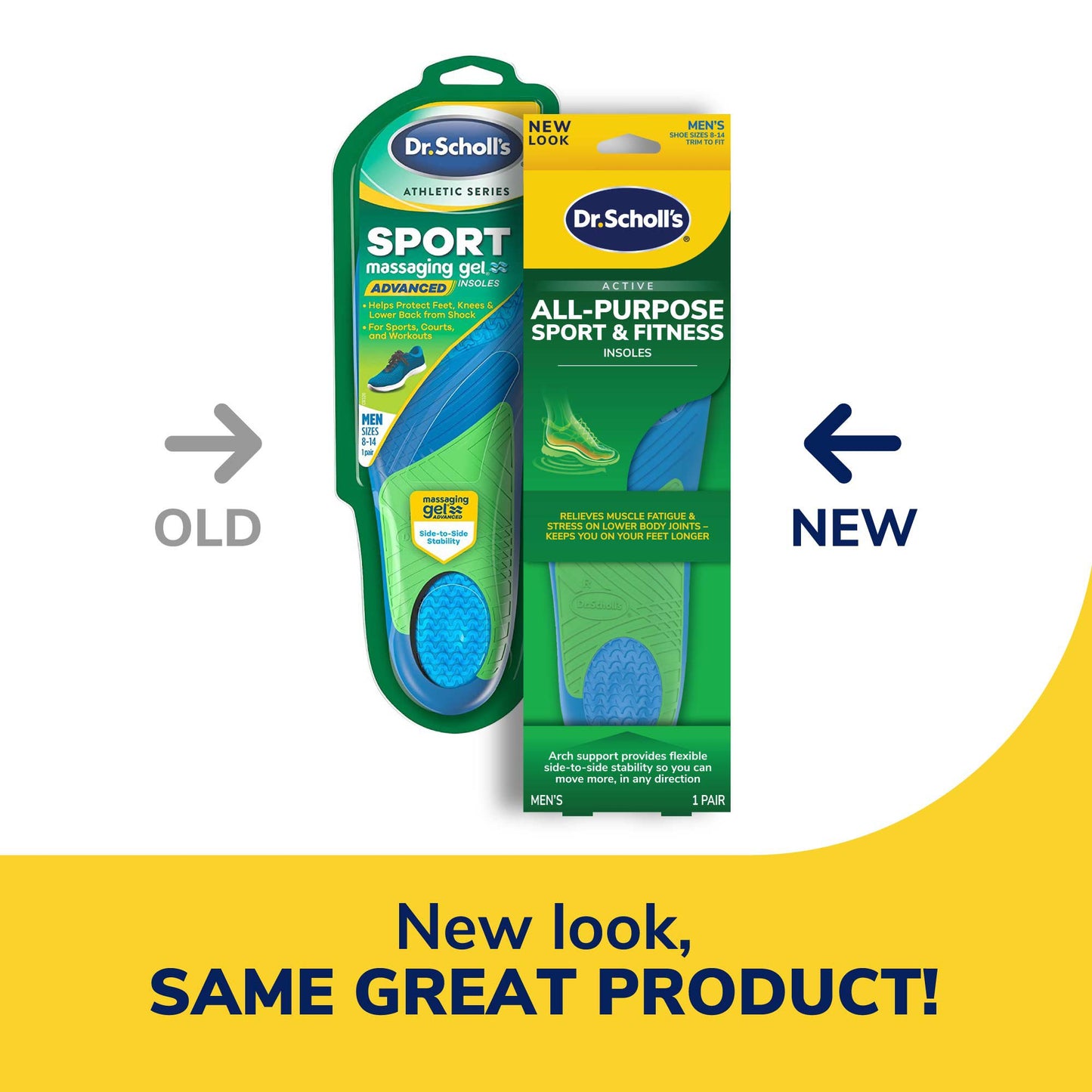 Dr. Scholl's All-Purpose Sport & Fitness Comfort Insoles, Men's, 1 Pair, Trim to Fit