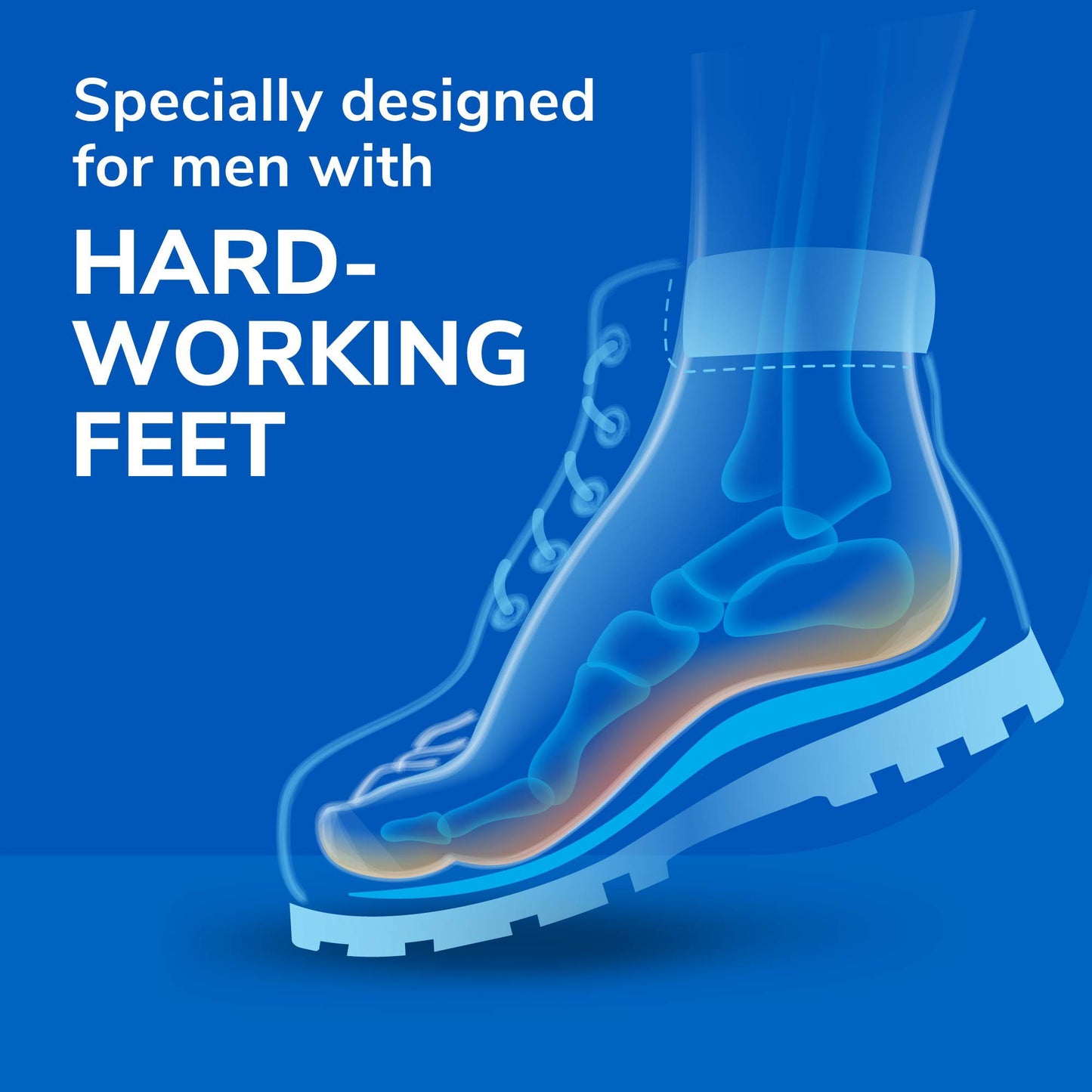 Dr. Scholl's Work All-Day Superior Comfort Insoles with Massaging Gel - Men's Trim to Fit