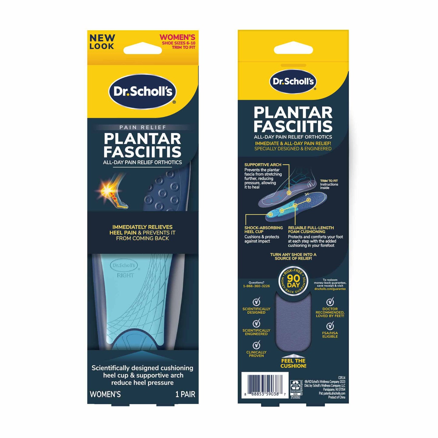 Dr. Scholl's Plantar Fasciitis Pain Relief Orthotics Inserts - Women's 6-10