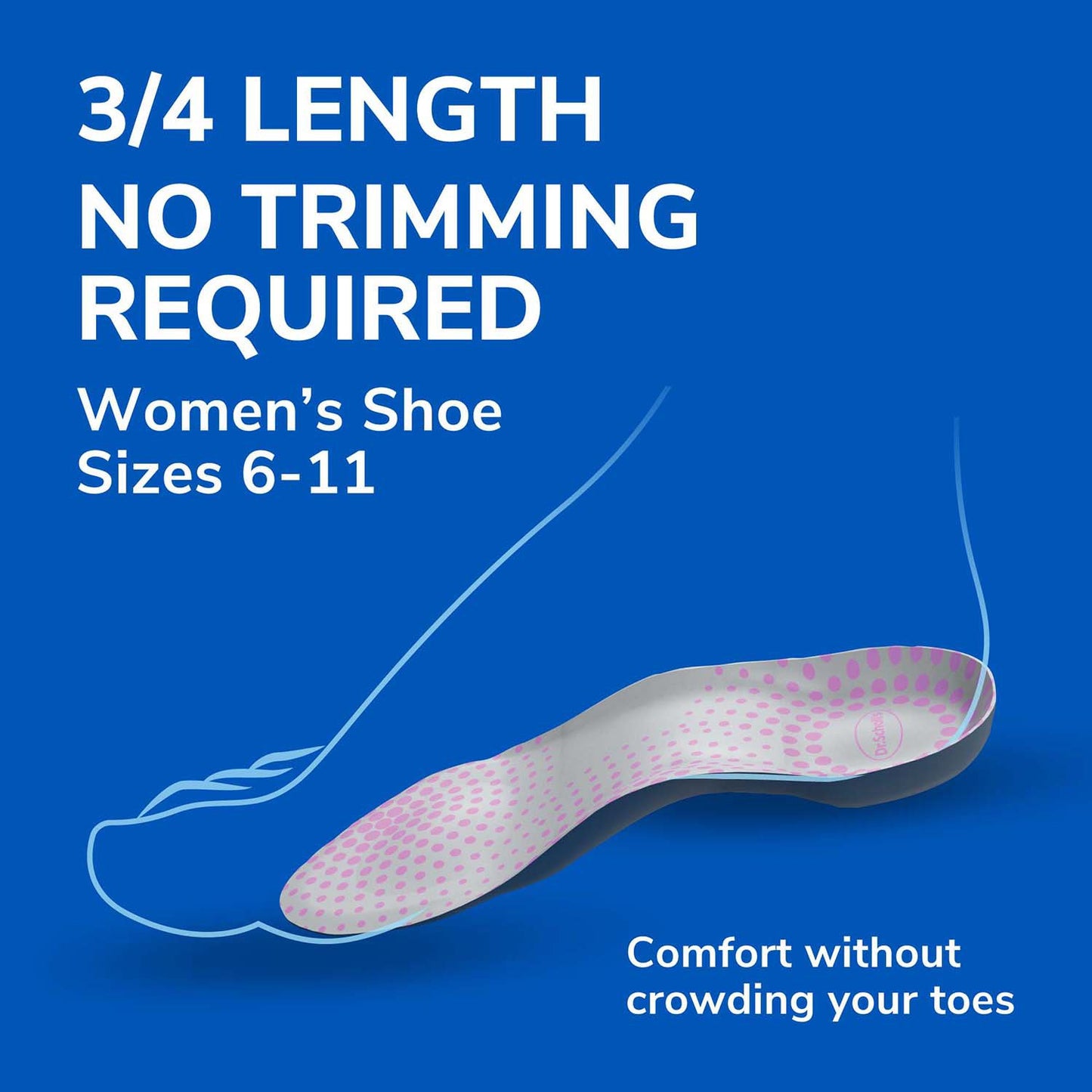 Dr. Scholl's Comfort Tri-Comfort Insoles, Women's Size 6-10