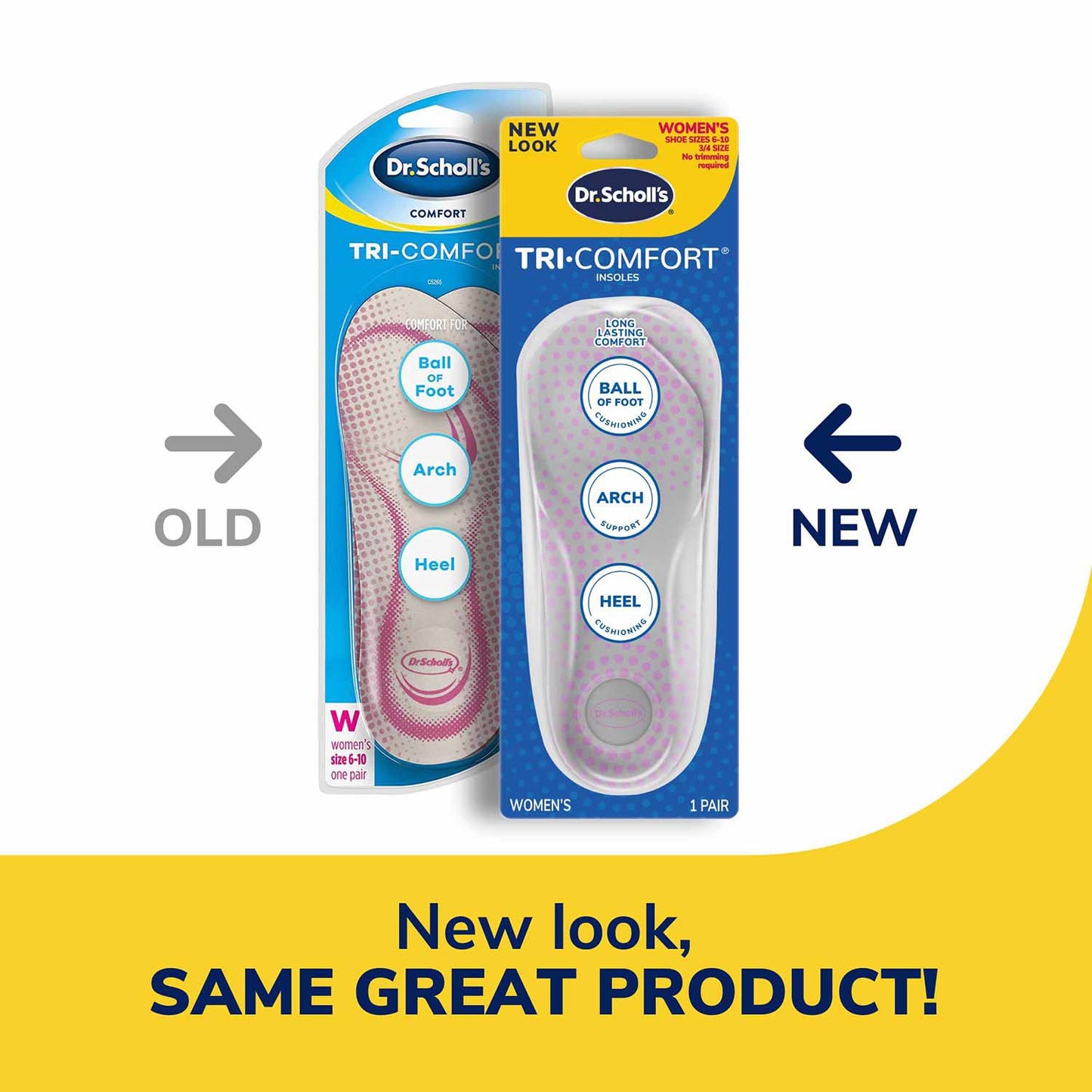 Dr. Scholl's Comfort Tri-Comfort Insoles, Women's Size 6-10