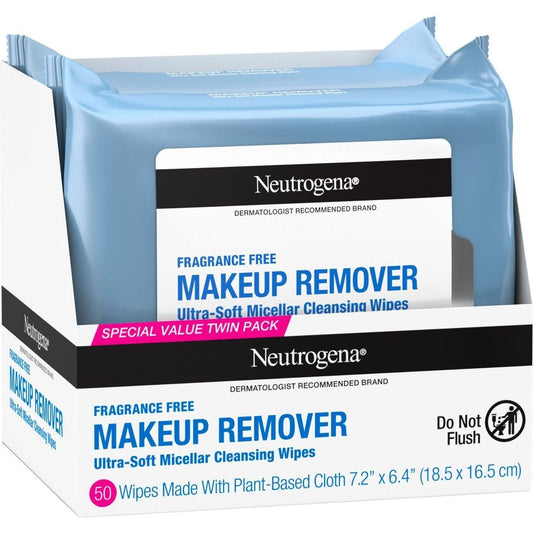 Neutrogena Makeup Remover Fragrance Free Cleansing Towelettes - Twin Pack