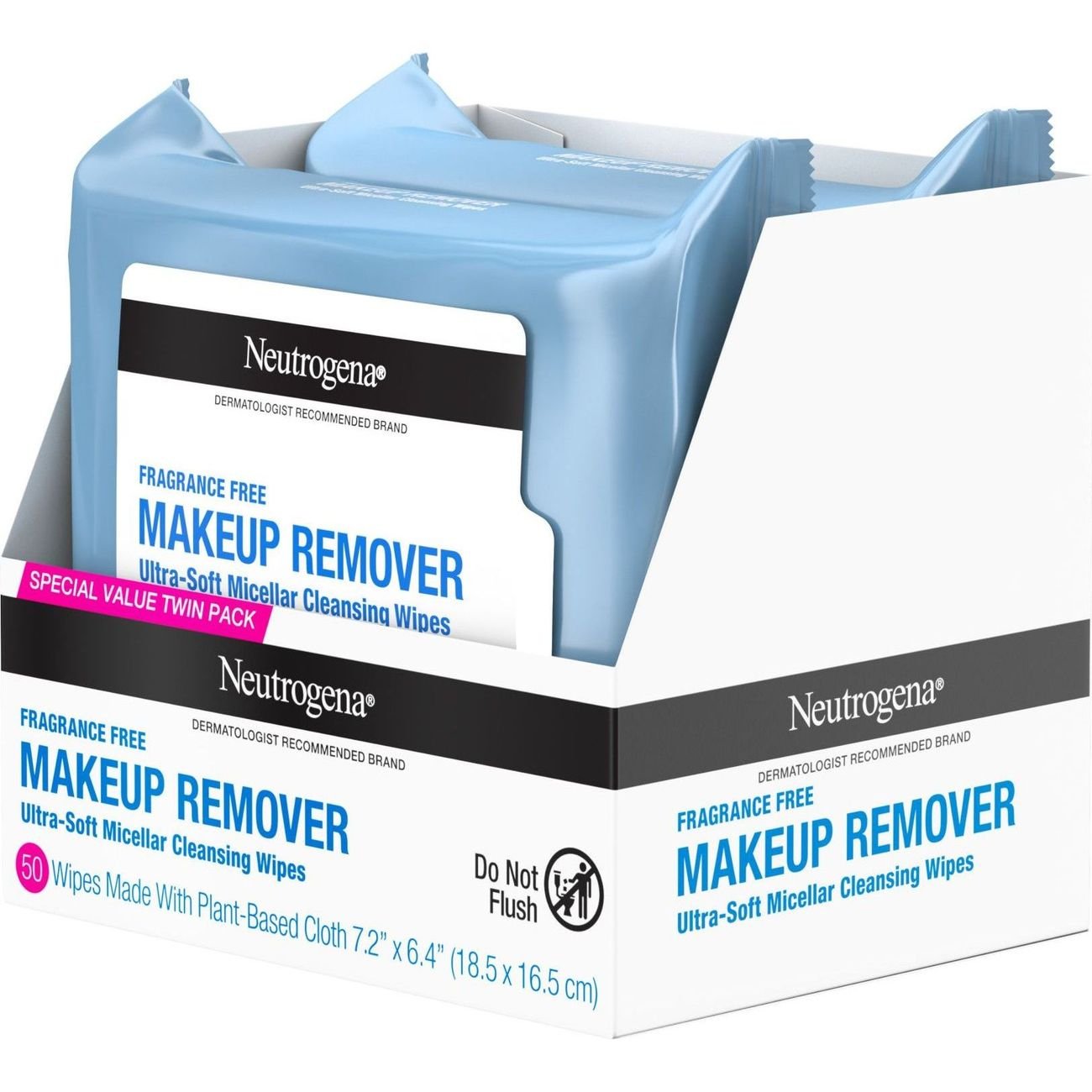 Neutrogena Makeup Remover Fragrance Free Cleansing Towelettes - Twin Pack
