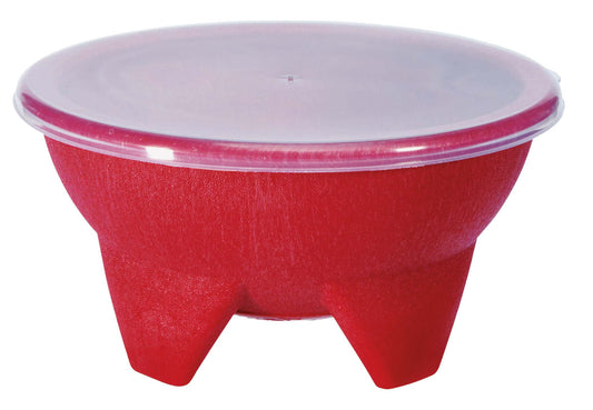 Cocinaware Salsa Bowl with Lid – Red