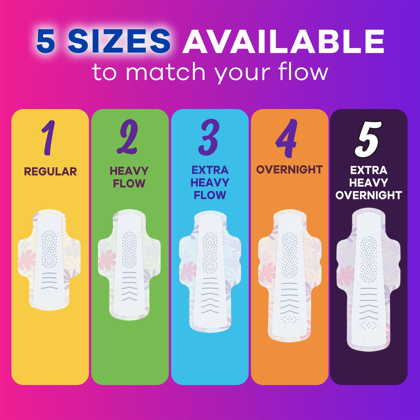 Always Always Radiant Feminine Pads, Size 2 Heavy with Wings, Light Clean Scent