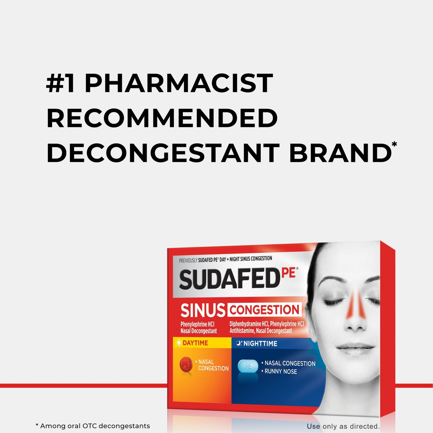Sudafed PE Sinus Congestion Day + Night Tablets