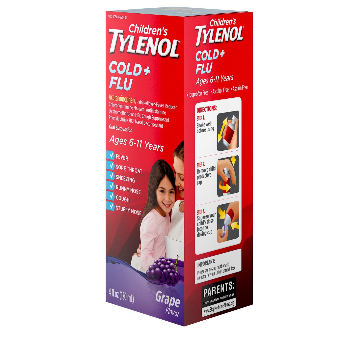 Tylenol Children's Tylenol Cold + Flu Liquid - Grape
