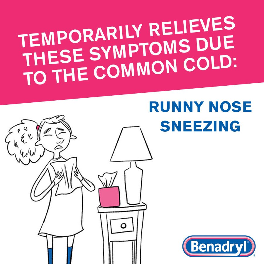Benadryl Antihistamine Allergy & Sinus Congestion Relief Tablets