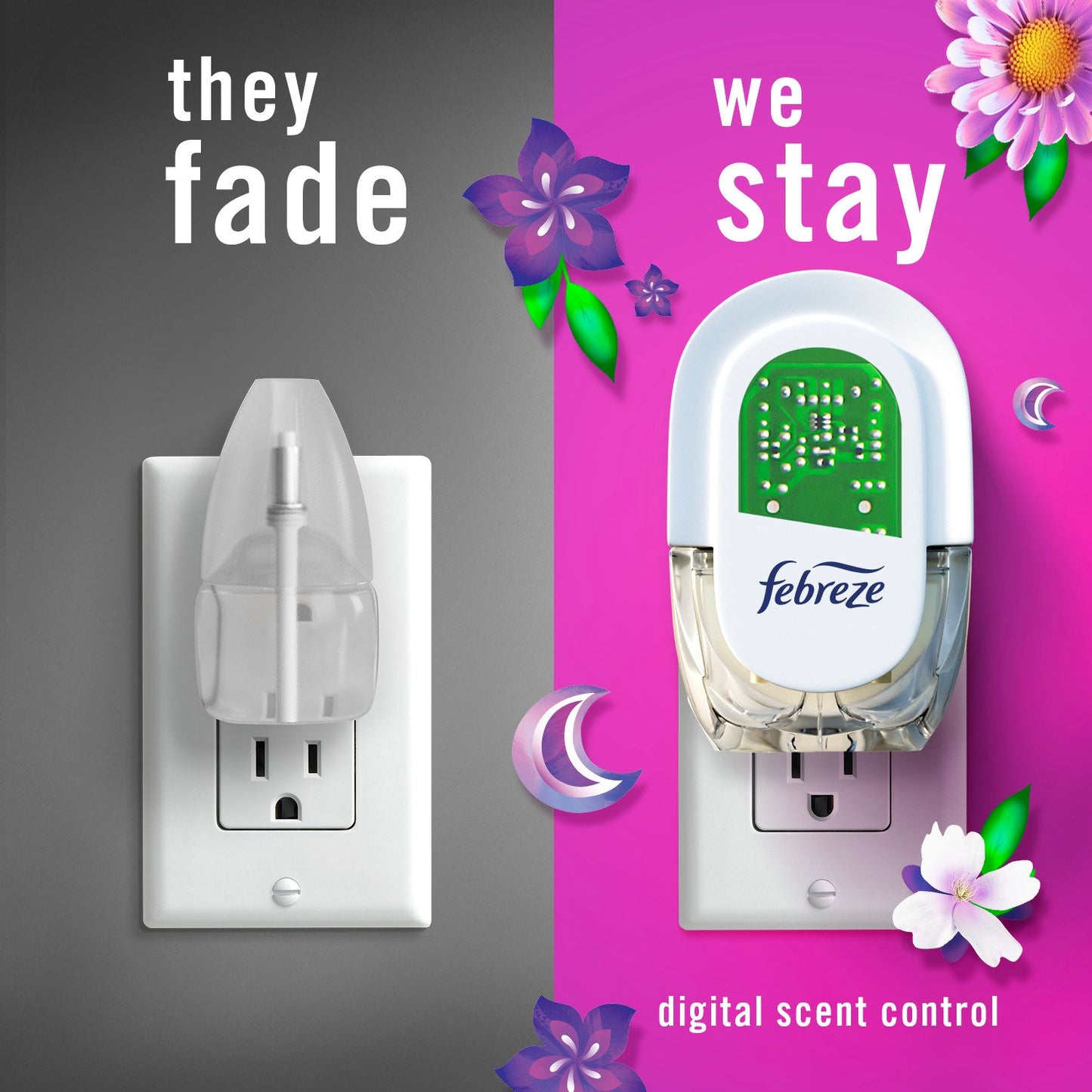 Febreze Plug In Air Freshener, Odor-Fighting Scented Oil Refill, Gain Moonlight Breeze