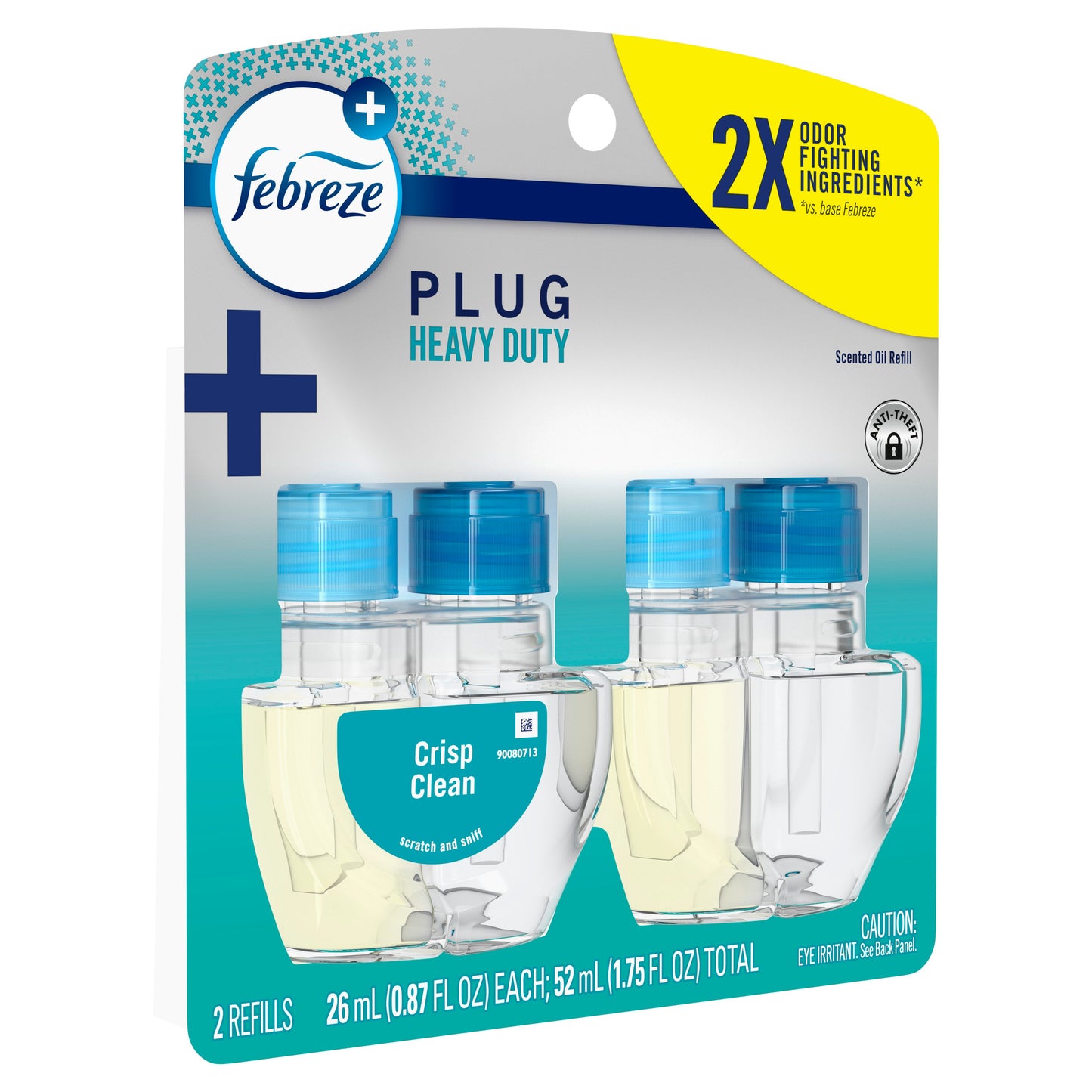 Febreze Plug In Air Freshener, Odor-Fighting Scented Oil Refill, Heavy Duty Crisp Clean