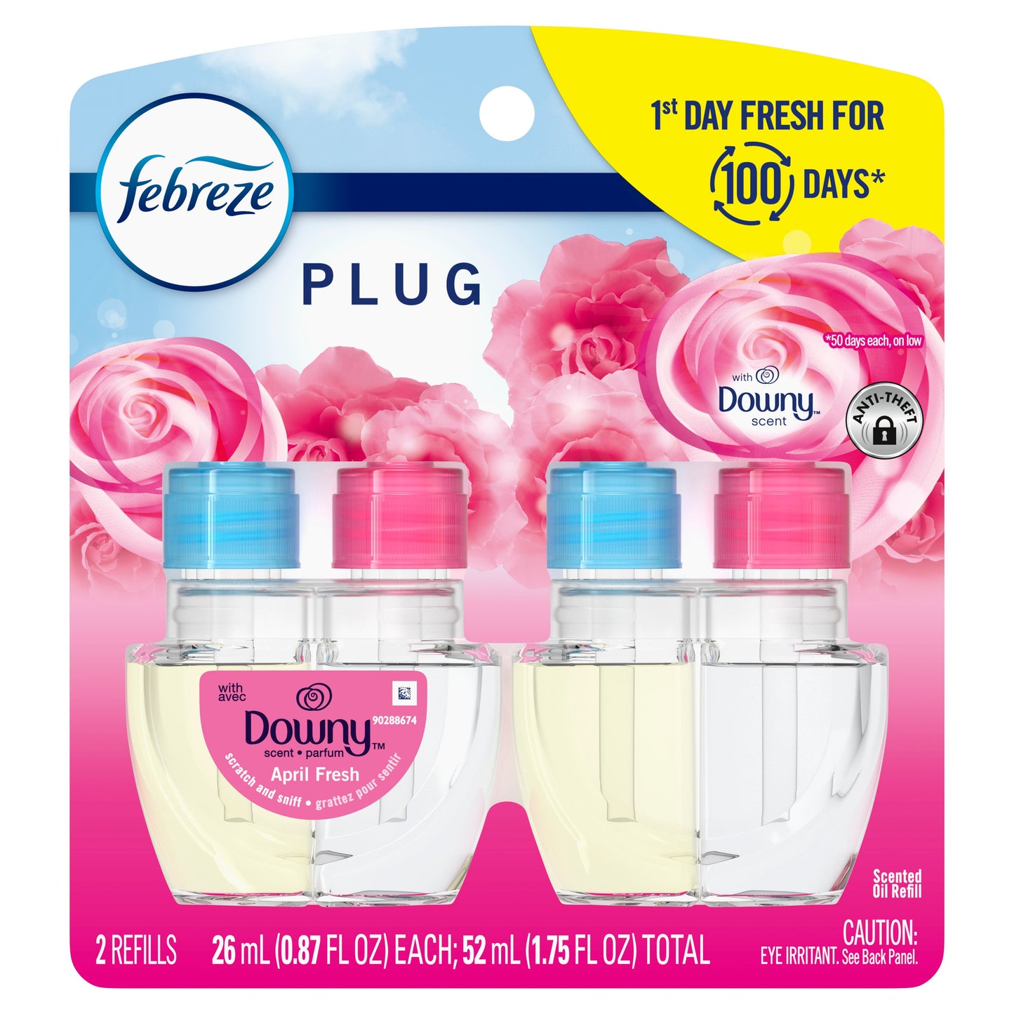 Febreze Plug In Air Freshener Odor-Fighting Scented Oil Refill - Downy April Fresh Scent