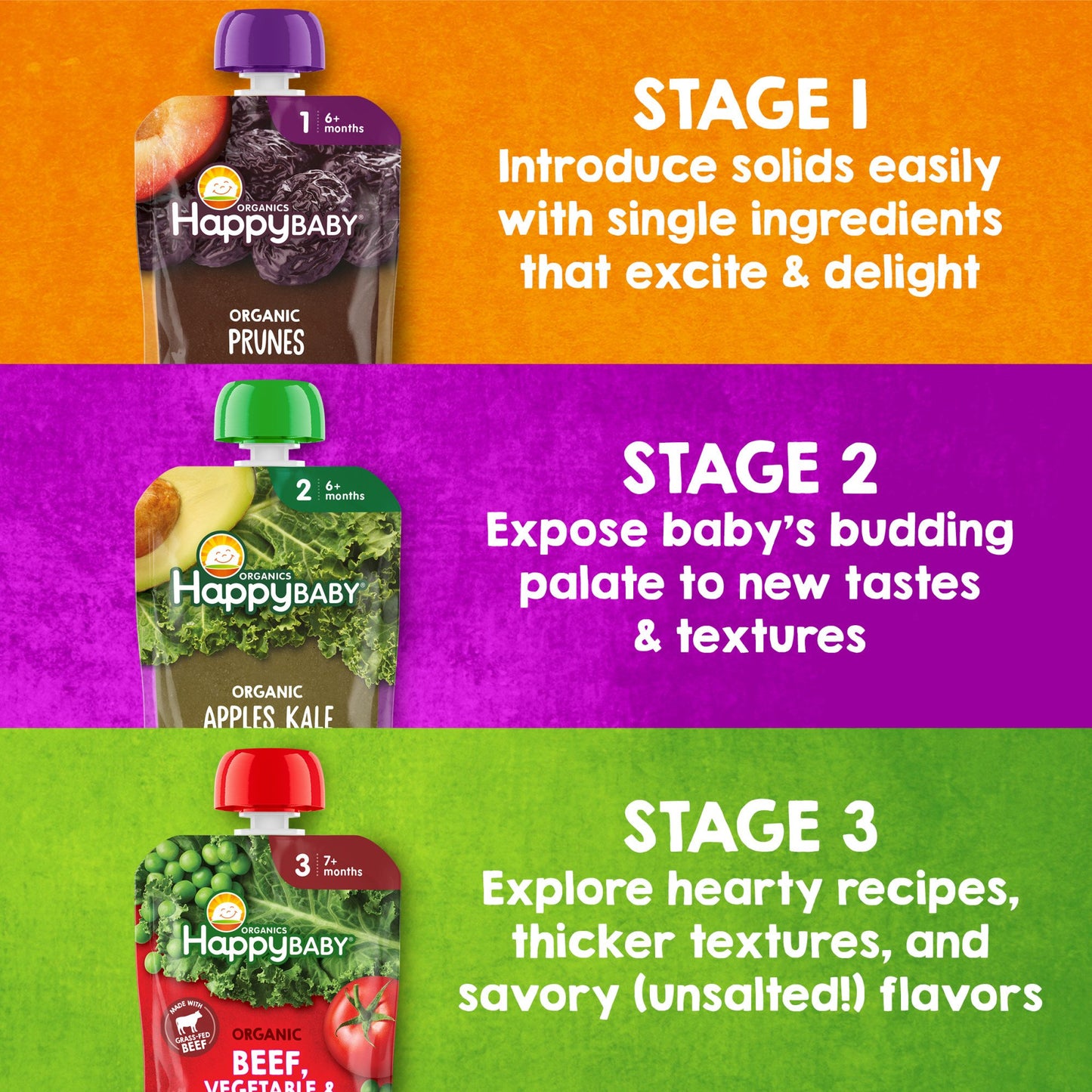 Happy Baby Organics Stage 2 Pouch - Apples Sweet Potatoes & Granola